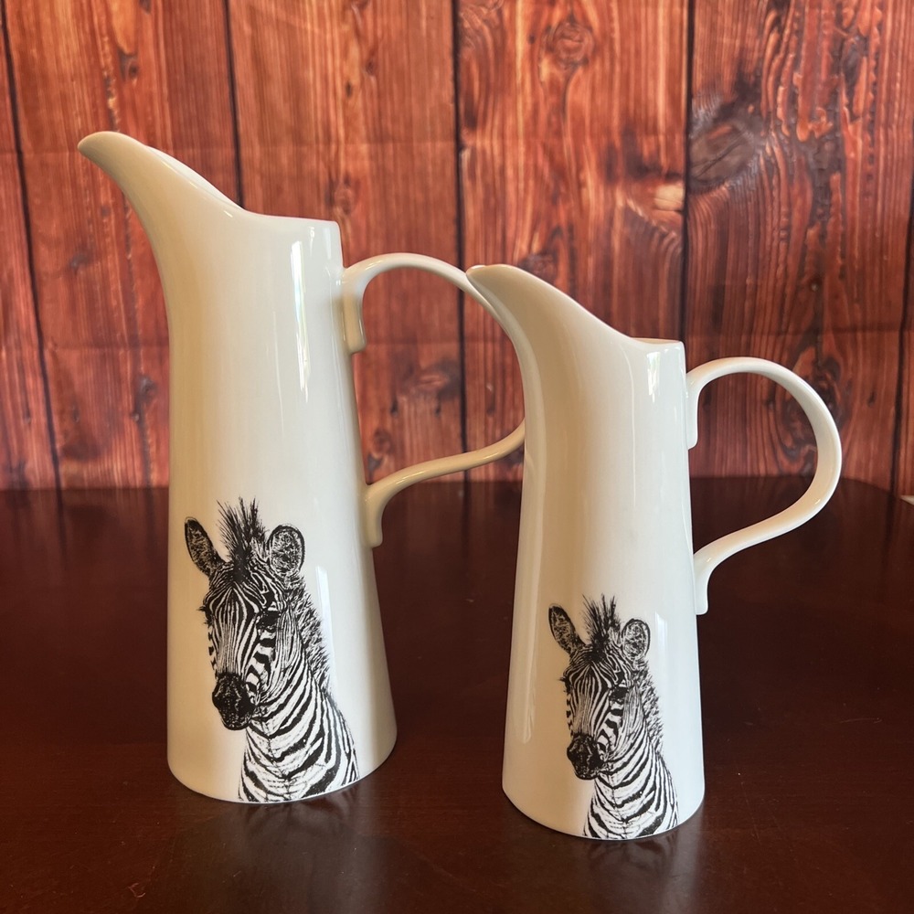 Little Weavers Arts Zebra Pitchers, Hand Decorated made In England